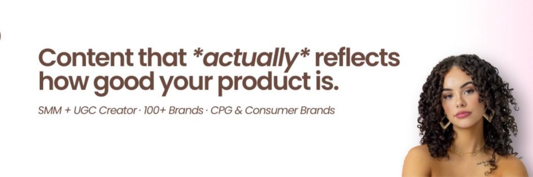 Zoe | UGC Creator + SMM banner