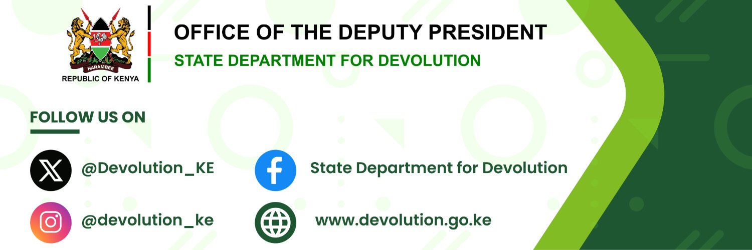 State Department for Devolution banner