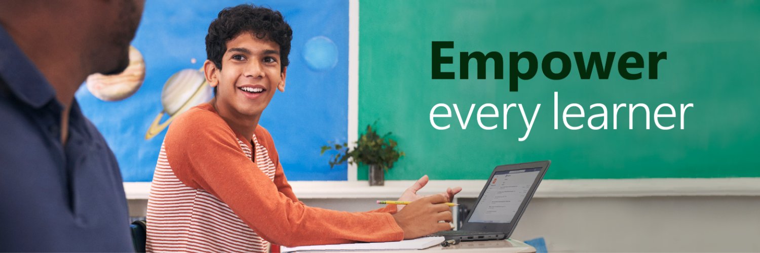 Microsoft Education's banner
