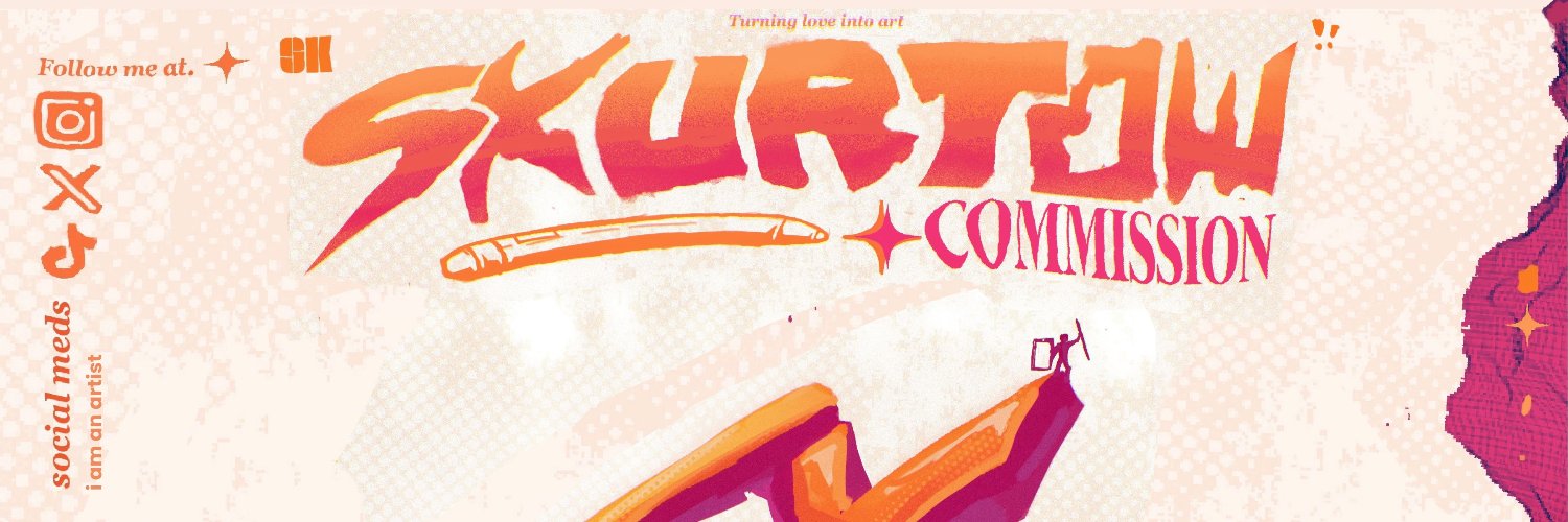 (OPEN!) skurtow • graphic designer ᯓ banner