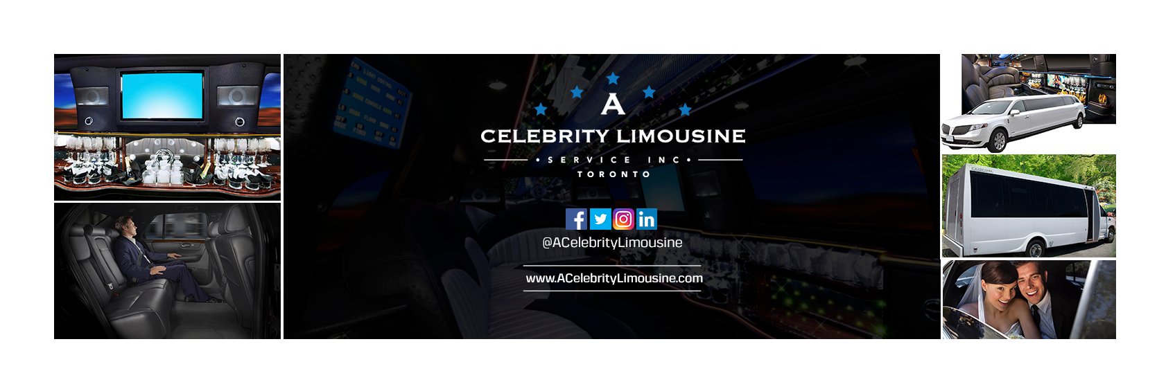 A Celebrity Limousine banner
