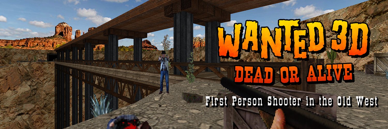 Wanted 3D, a retro FPS in the Wild West banner