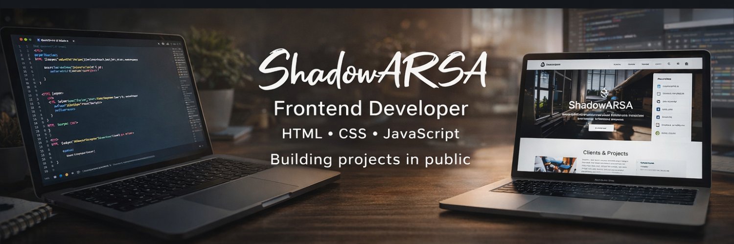 ShadowARSA | Frontend Developer banner