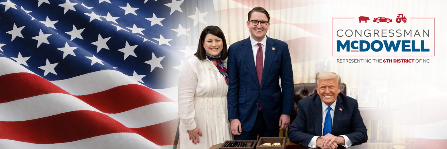 Congressman Addison McDowell's banner