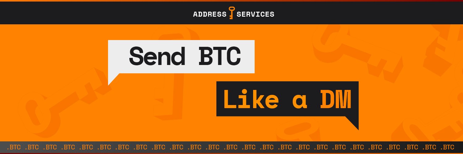 Bitcoin Address Services│.btc banner