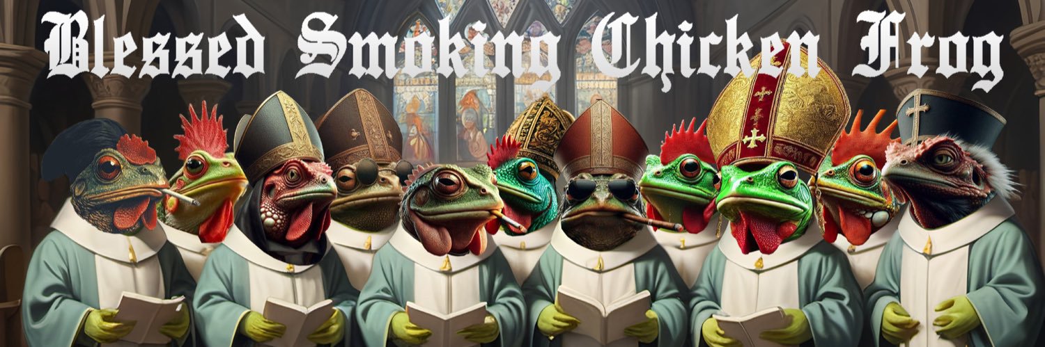BLESSED SMOKING CHICKEN FROG banner