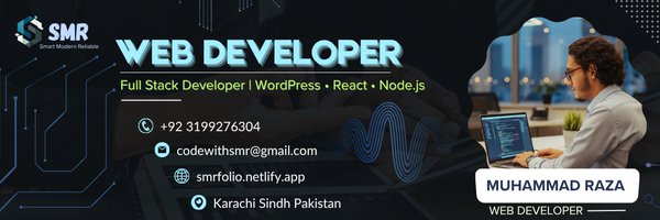 CodeWithSMR Profile Banner