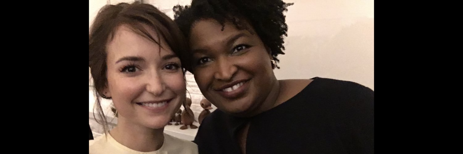 Milana Vayntrub's banner