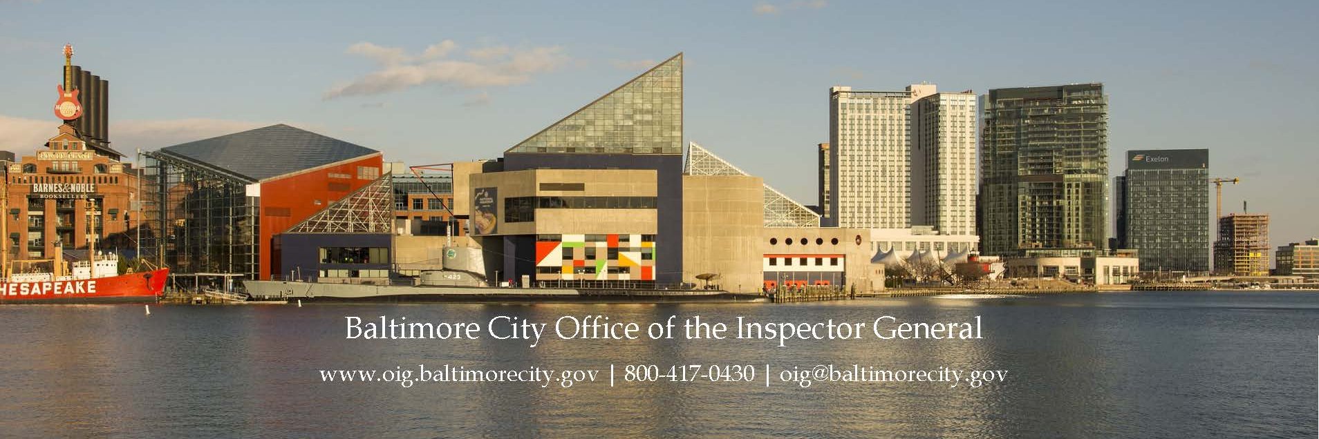 Baltimore City OIG's banner