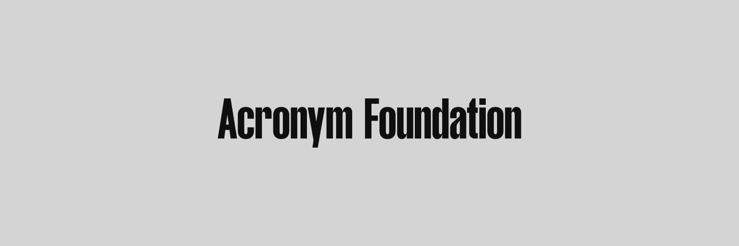 Acronym Foundation banner
