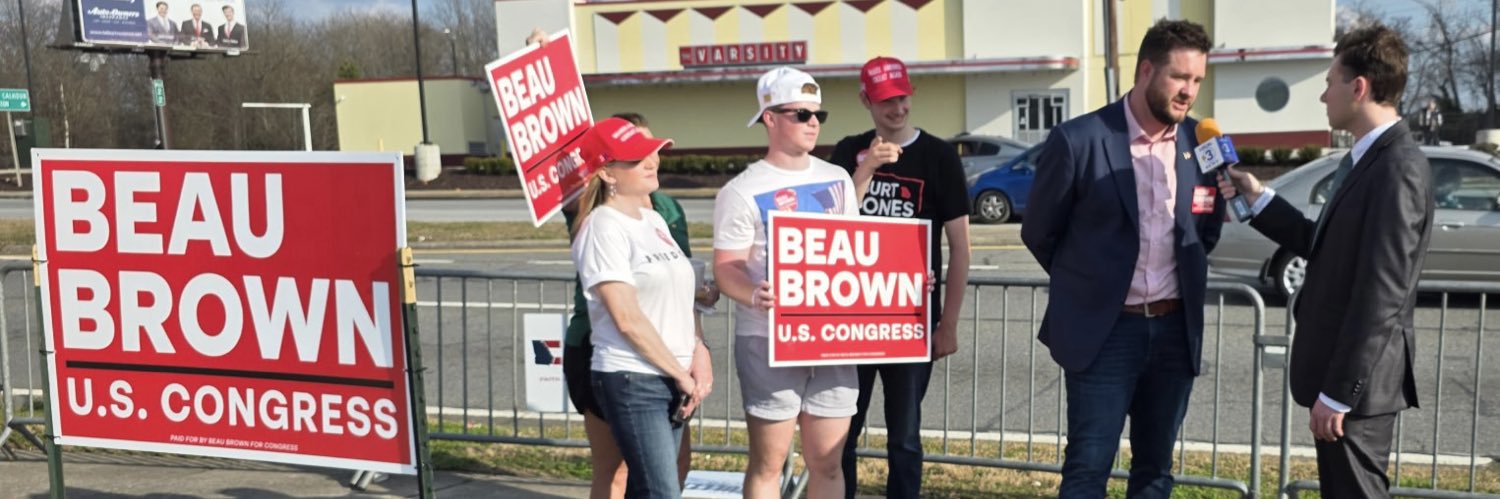 Beau Brown for Congress banner