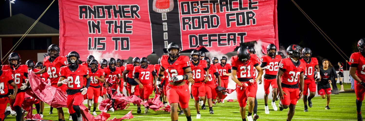 Red Devil Football's banner