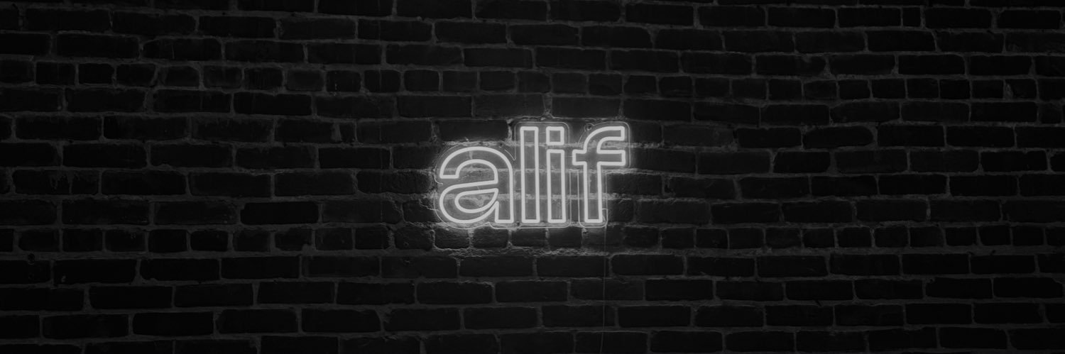 Alif's banner