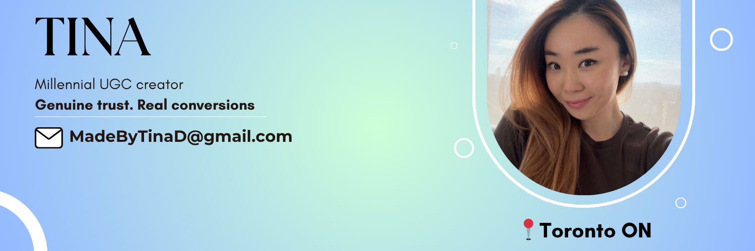 Tina | UGC Creator 🇨🇦 banner