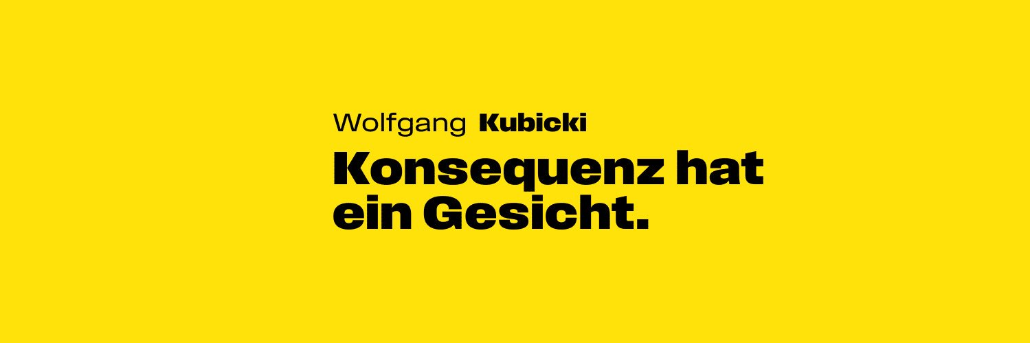 Wolfgang Kubicki's banner