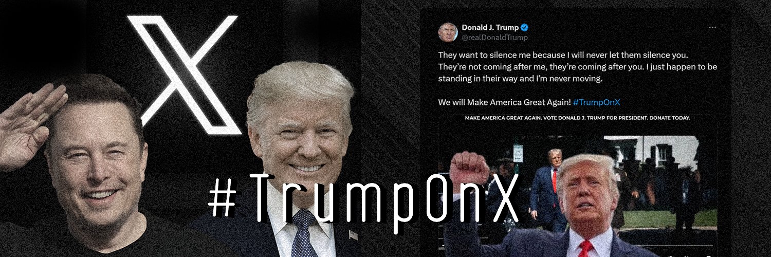 Trump on X banner