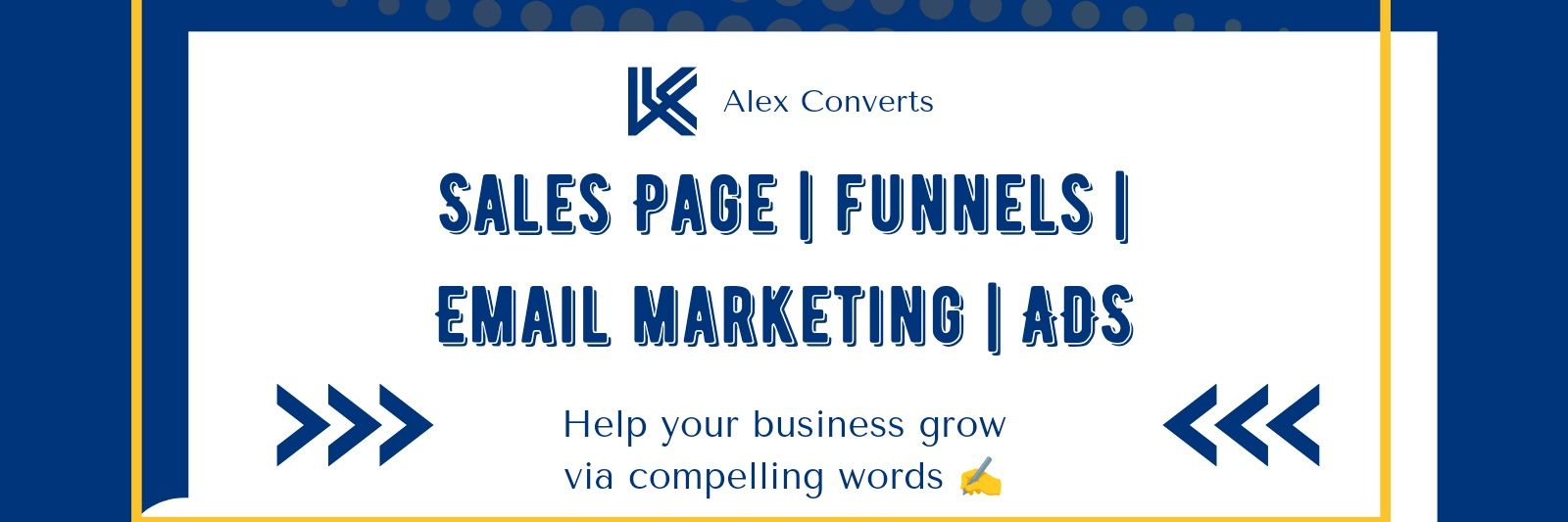 Alex Converts | Copywriting | Marketing banner