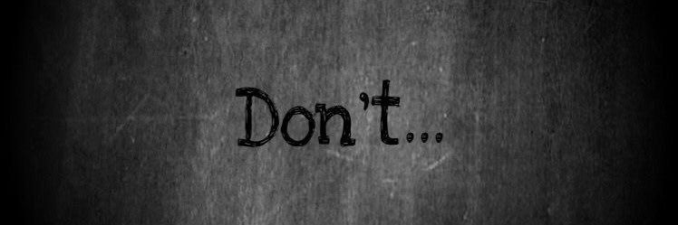 Don't come close's banner