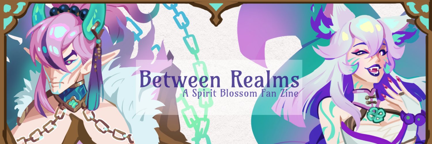 Between Realms: A League of Legends Zine 🌸😈 banner