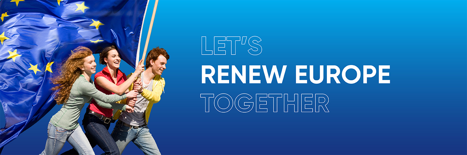 Renew Europe's banner