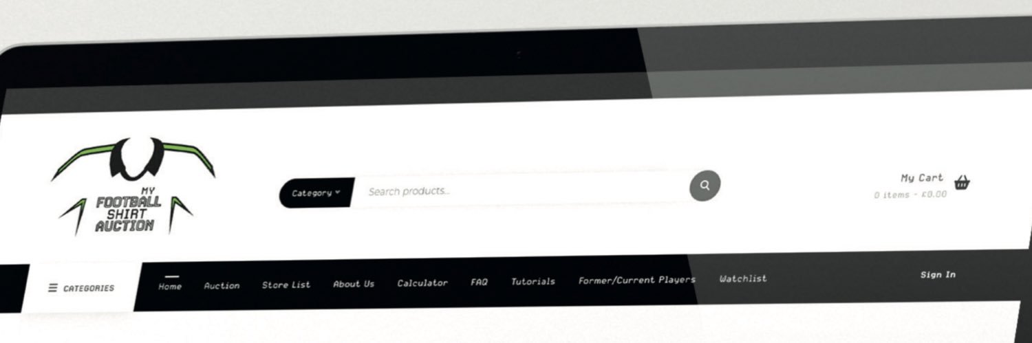 My Football Shirt Auction banner