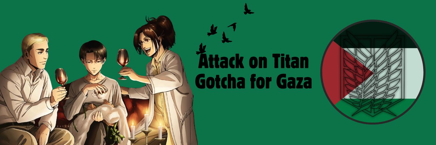 AoT Gotcha for Gaza 📌 DONATIONS CLOSED banner