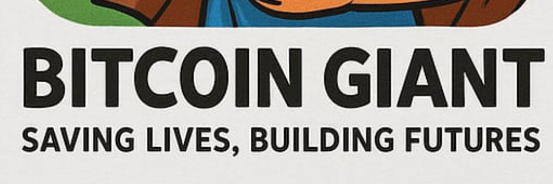 Bitcoin giants, community group banner