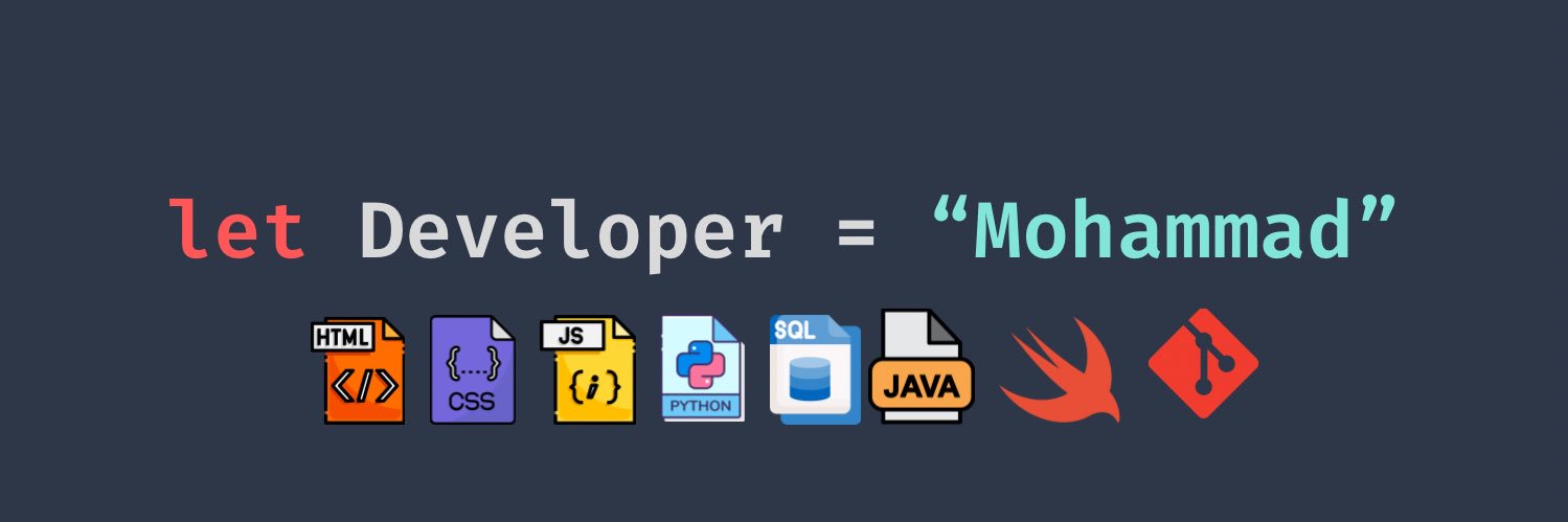 Mohammad | Coding 💻 banner