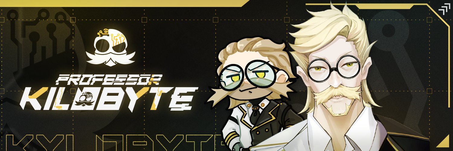 Professor Kilobyte - Villain VTuber ⚪⚫ banner