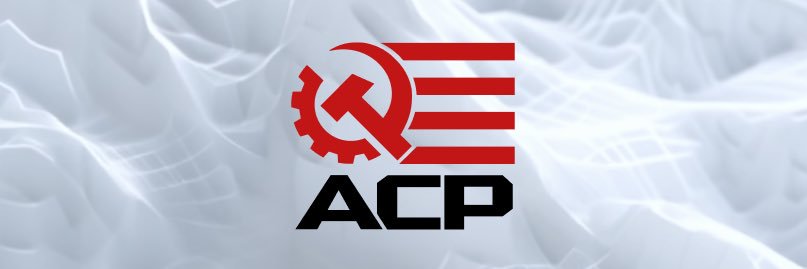 American Communist Party's banner