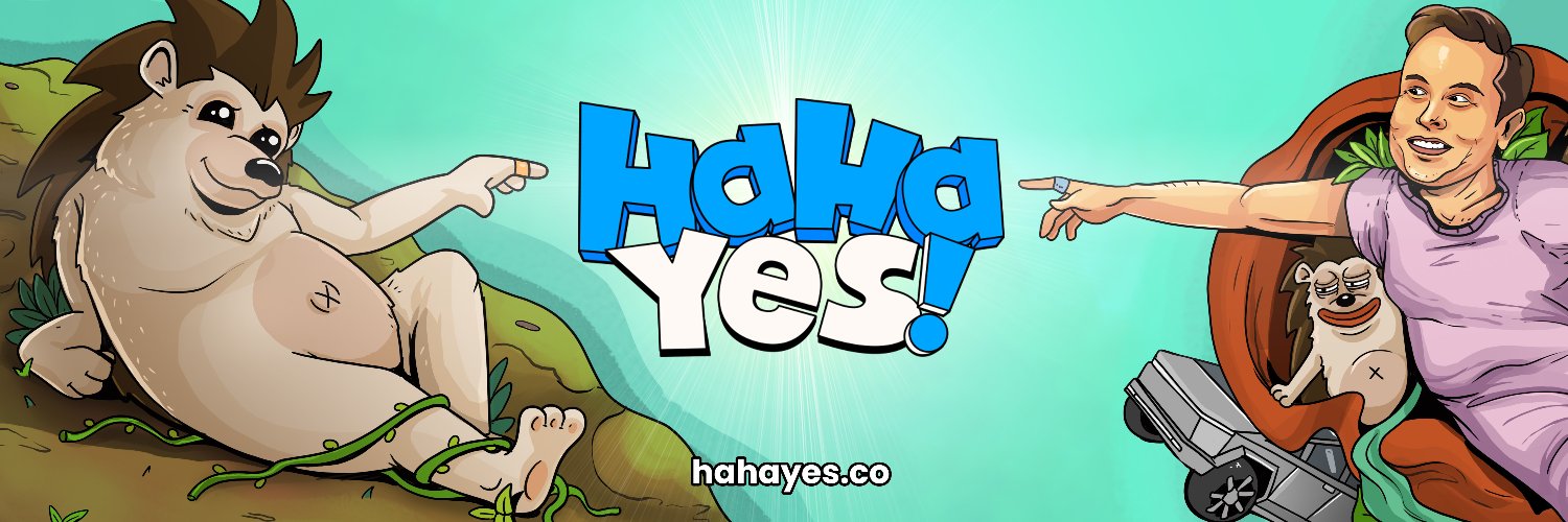 HahaYes, Tesla's Hedgehog Mascot's banner