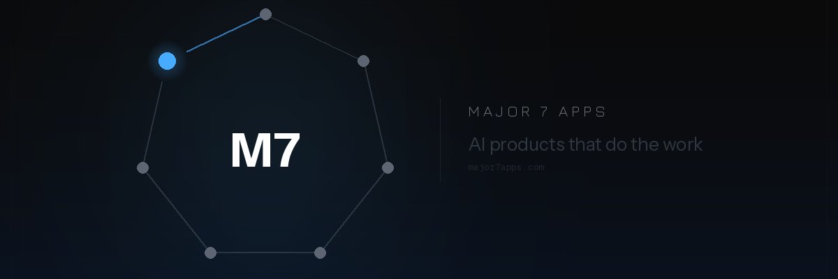 Major 7 Apps banner