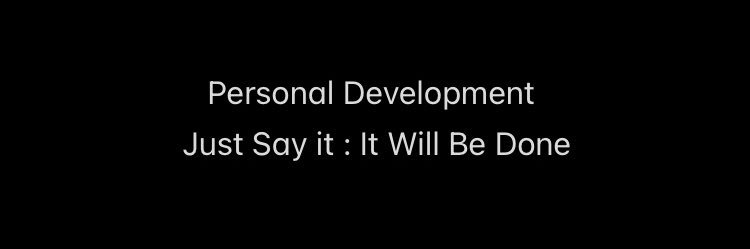 Personal Development banner