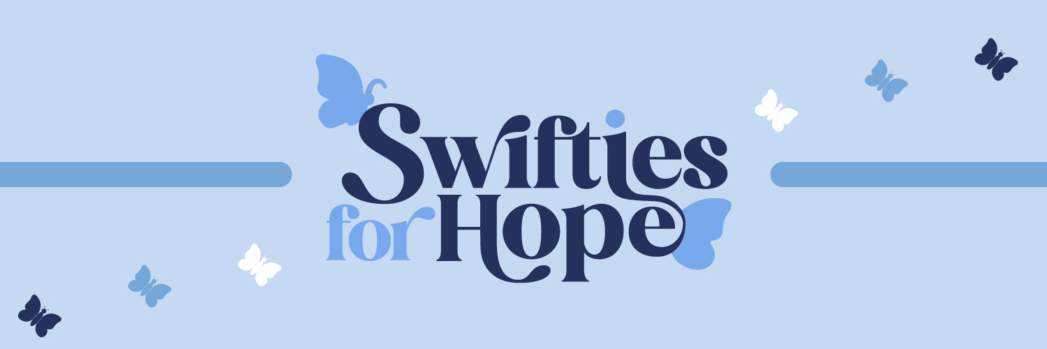 Swifties For Hope's banner