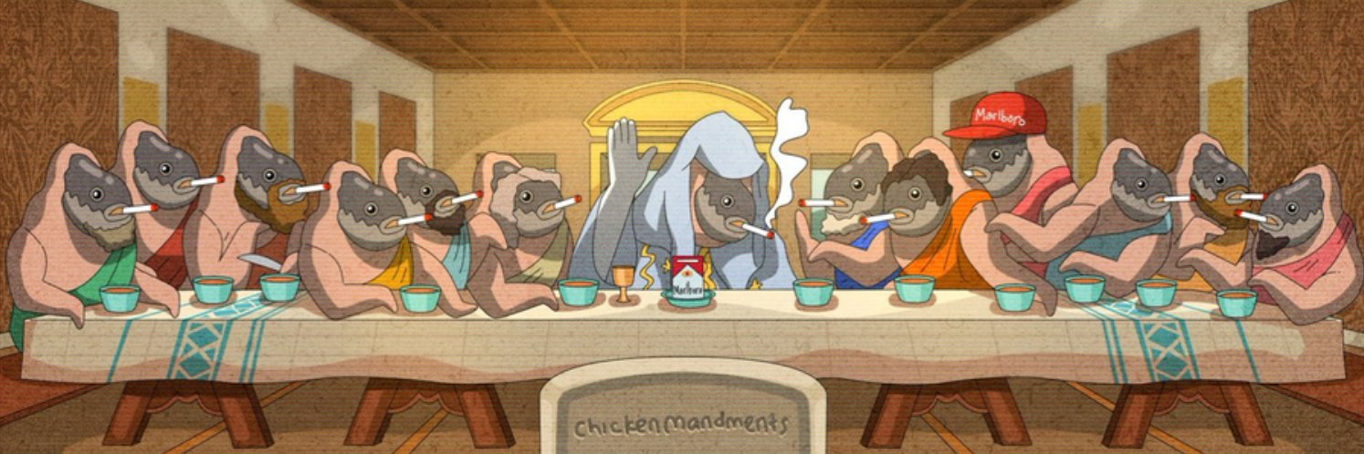 Church of the Smoking Chicken Fish banner