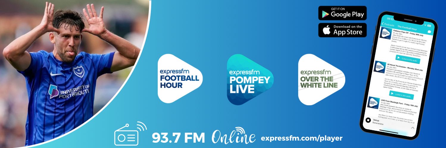 Express FM • Football's banner