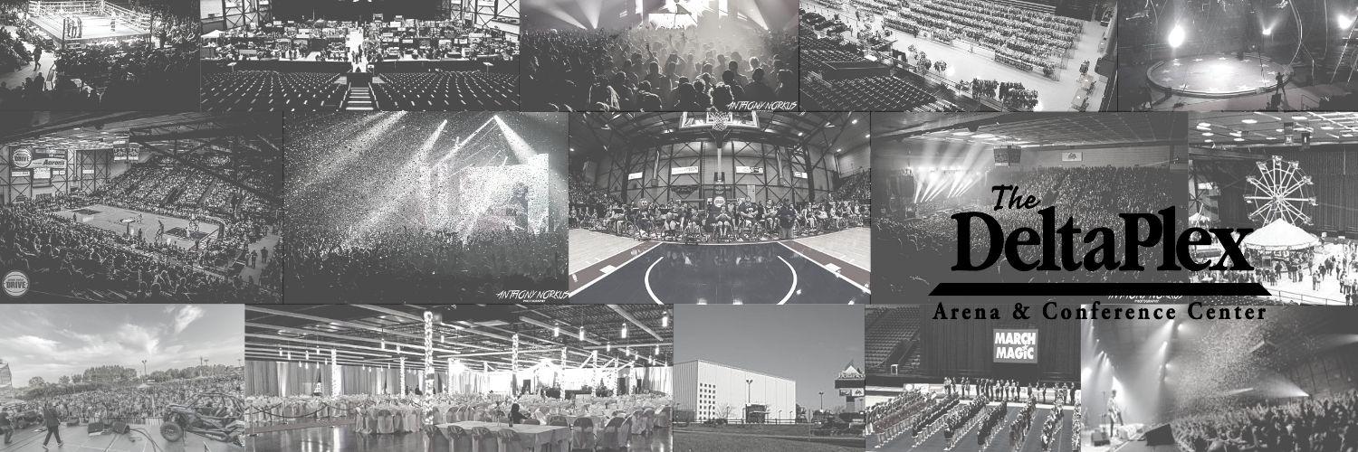 The DeltaPlex Arena banner