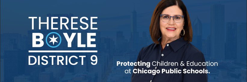 Therese Boyle for District 9 Chicago School Board banner