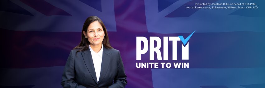 Unite To Win with Priti Patel banner