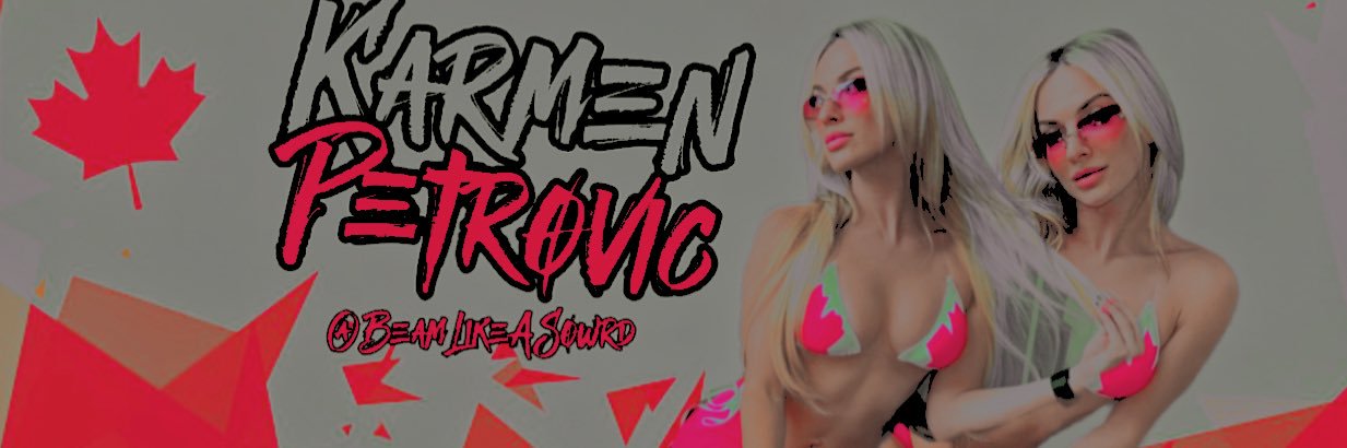 Words Cut Deeper Than Her Blade 𖤝 Not @Karmen_WWE banner