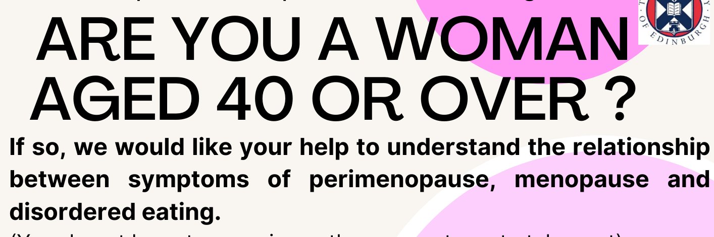 Disordered Eating & Menopause Study banner