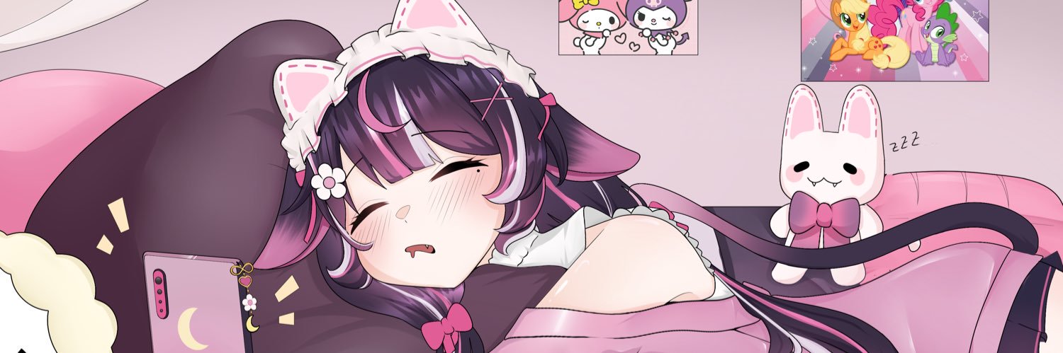 Xaia 🩷🖤 banner