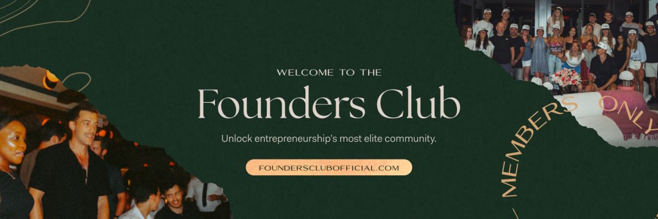 The Founders Club's banner
