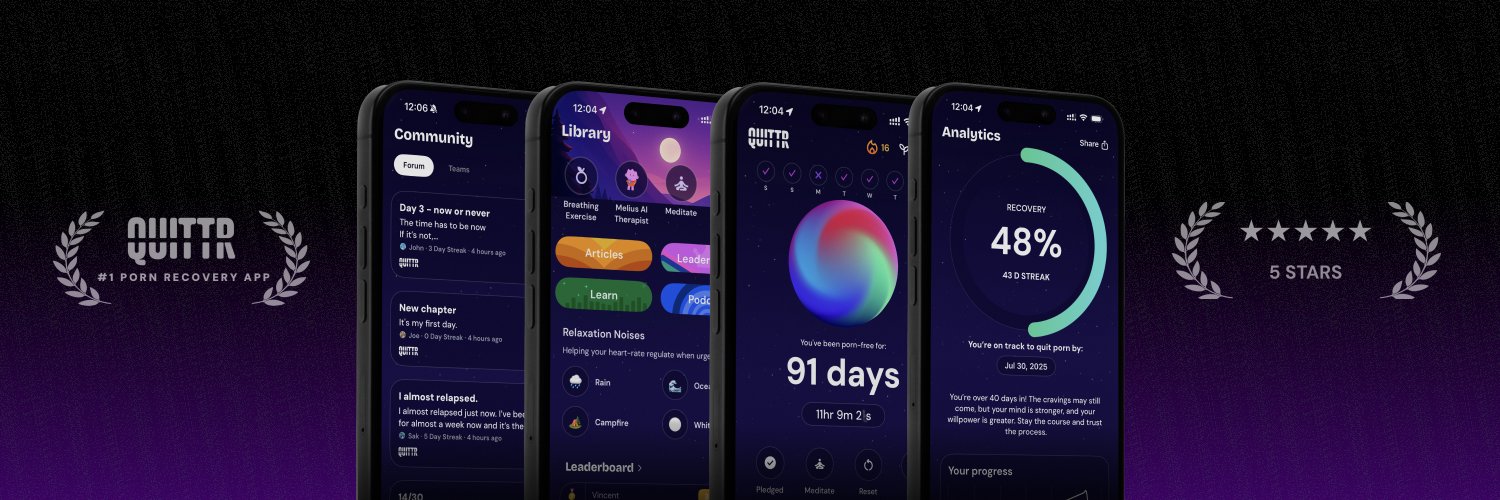 QUITTR - Quit Porn Now's banner