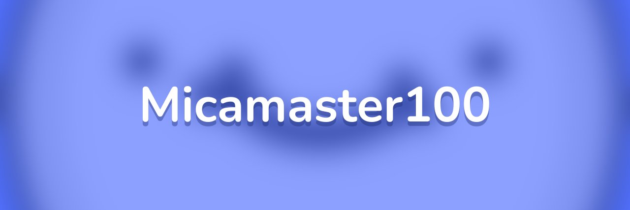 Micamaster100 banner