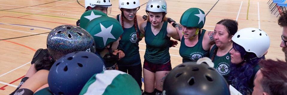 CheckerBroads - Manchester Roller Derby banner