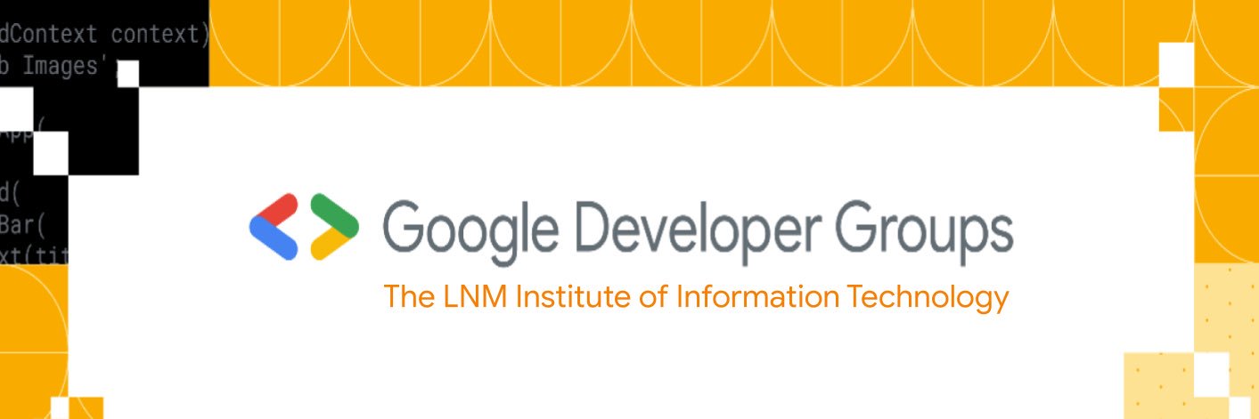 Google Developer Groups on Campus - LNMIIT banner
