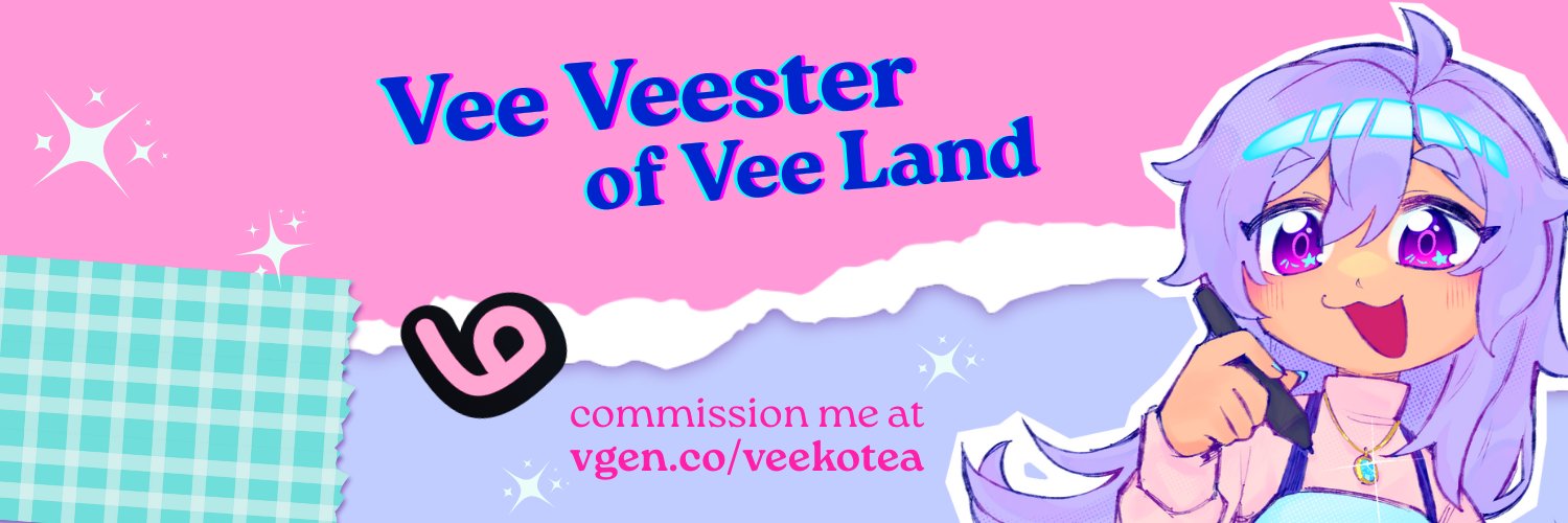 Vee ✦ VGEN // on bsky! banner