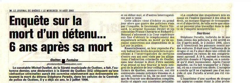 Sûreté du Québec Police with Serge Morin banner