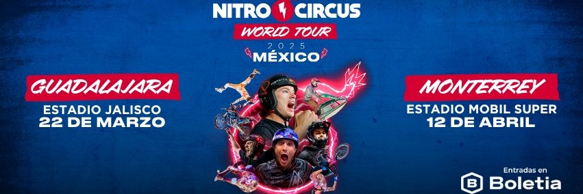 Nitro Circus World Tour 2025 México banner